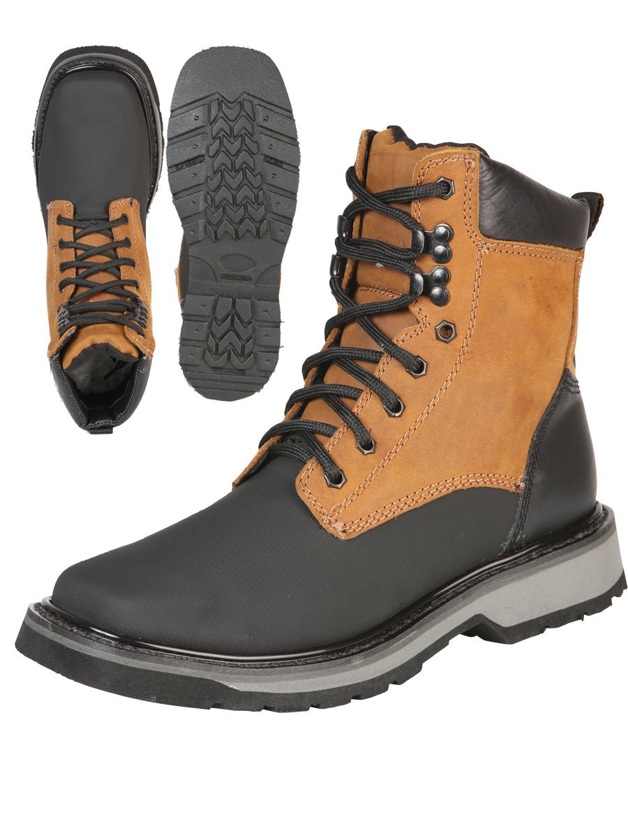 Men's Genuine Leather Lace - Up Soft Toe Full Welt Work Boots 'El General' 51267 - BELLEZA'S - Men's Genuine Leather Lace - Up Soft Toe Full Welt Work Boots 'El General' 51267 - Men's Work Shoes - 05126701