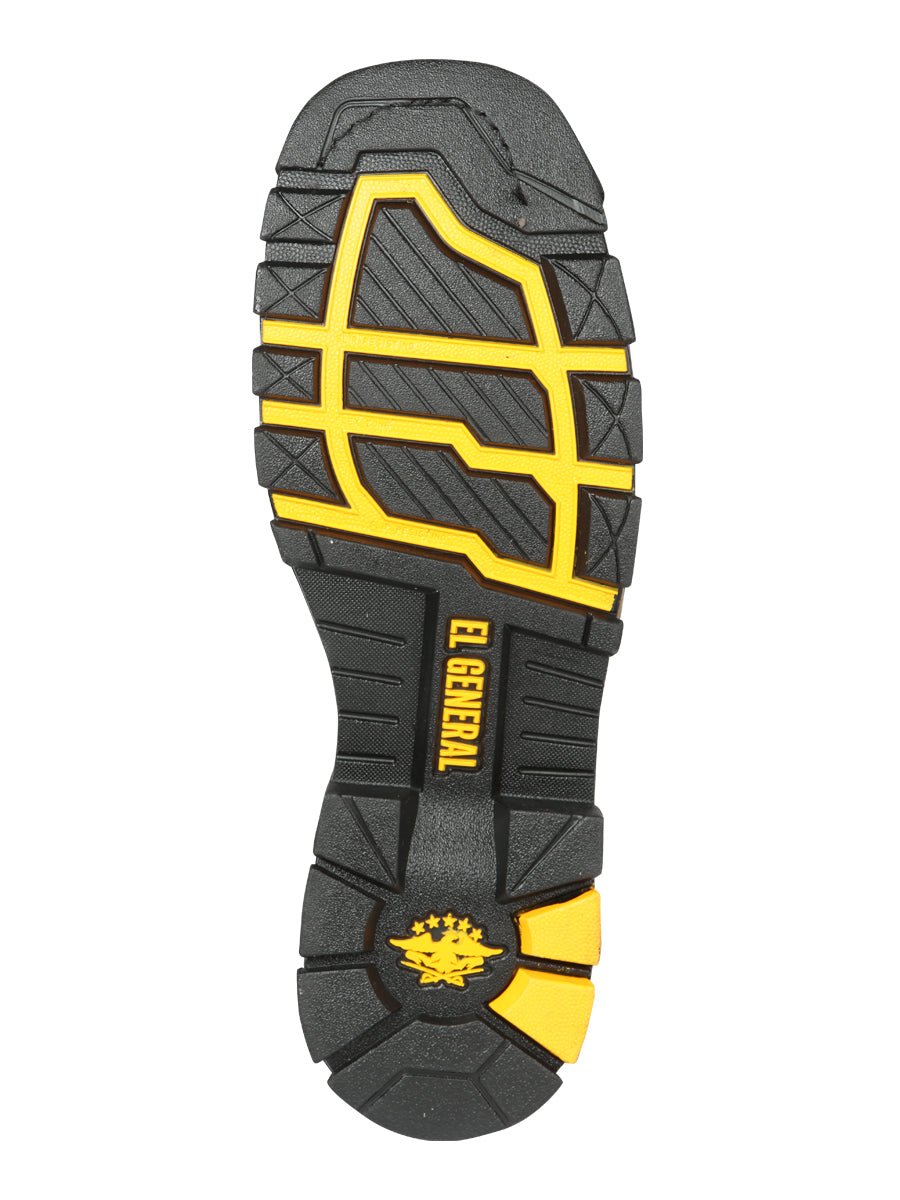 Men's Genuine Leather Pull - On Soft Toe Western Work Boots 'El General' 44694 - BELLEZA'S - Men's Genuine Leather Pull - On Soft Toe Western Work Boots 'El General' 44694 - Men's Work Boot - 04469401