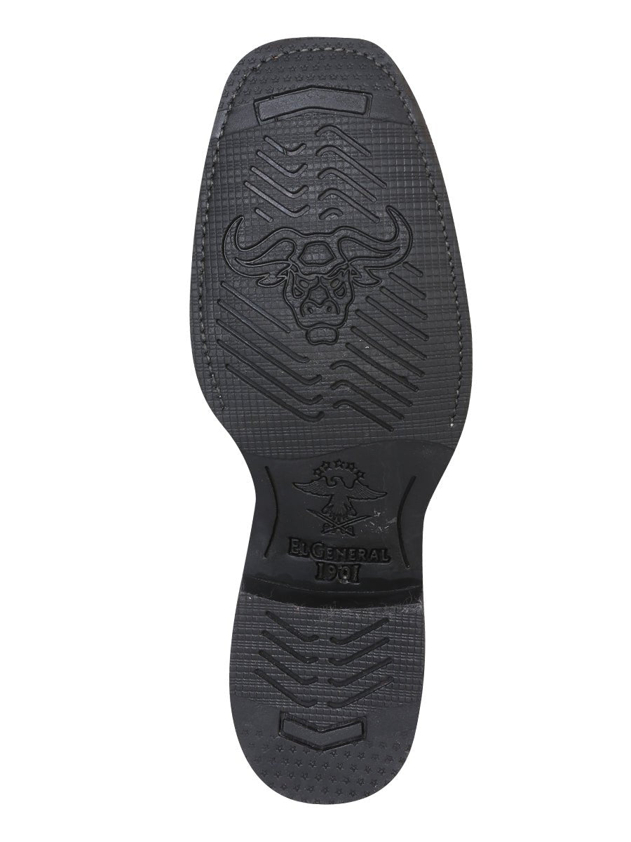 Men's Genuine Leather Saddle Western Rodeo Cowboy Boots 'El General' 33308 - BELLEZA'S - Men's Genuine Leather Saddle Western Rodeo Cowboy Boots 'El General' 33308 - Men's Boot - 03330801