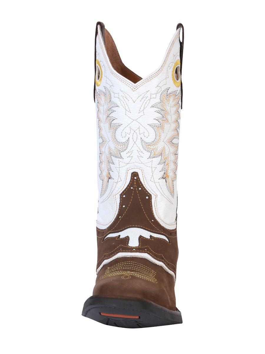 Men's Genuine Leather Saddle Western Rodeo Cowboy Boots 'El General' Camel Color 33313 - BELLEZA'S - Men's Genuine Leather Saddle Western Rodeo Cowboy Boots 'El General' Camel Color 33313 - Men's Boot - 03331301