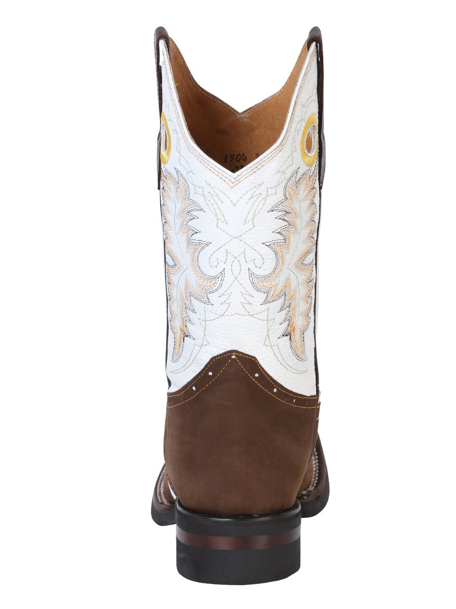 Men's Genuine Leather Saddle Western Rodeo Cowboy Boots 'El General' Camel Color 33313 - BELLEZA'S - Men's Genuine Leather Saddle Western Rodeo Cowboy Boots 'El General' Camel Color 33313 - Men's Boot - 03331301