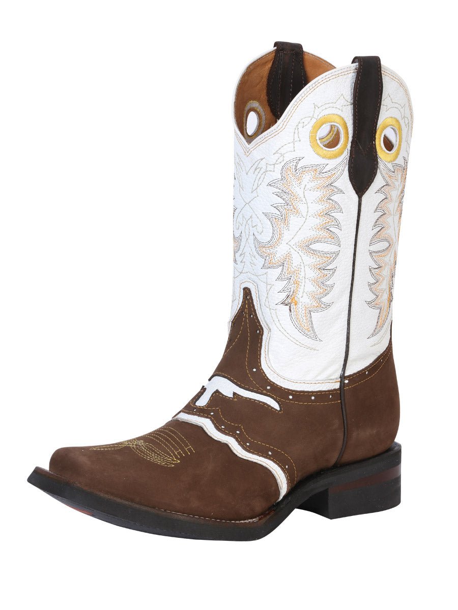 Men's Genuine Leather Saddle Western Rodeo Cowboy Boots 'El General' Camel Color 33313 - BELLEZA'S - Men's Genuine Leather Saddle Western Rodeo Cowboy Boots 'El General' Camel Color 33313 - Men's Boot - 03331301