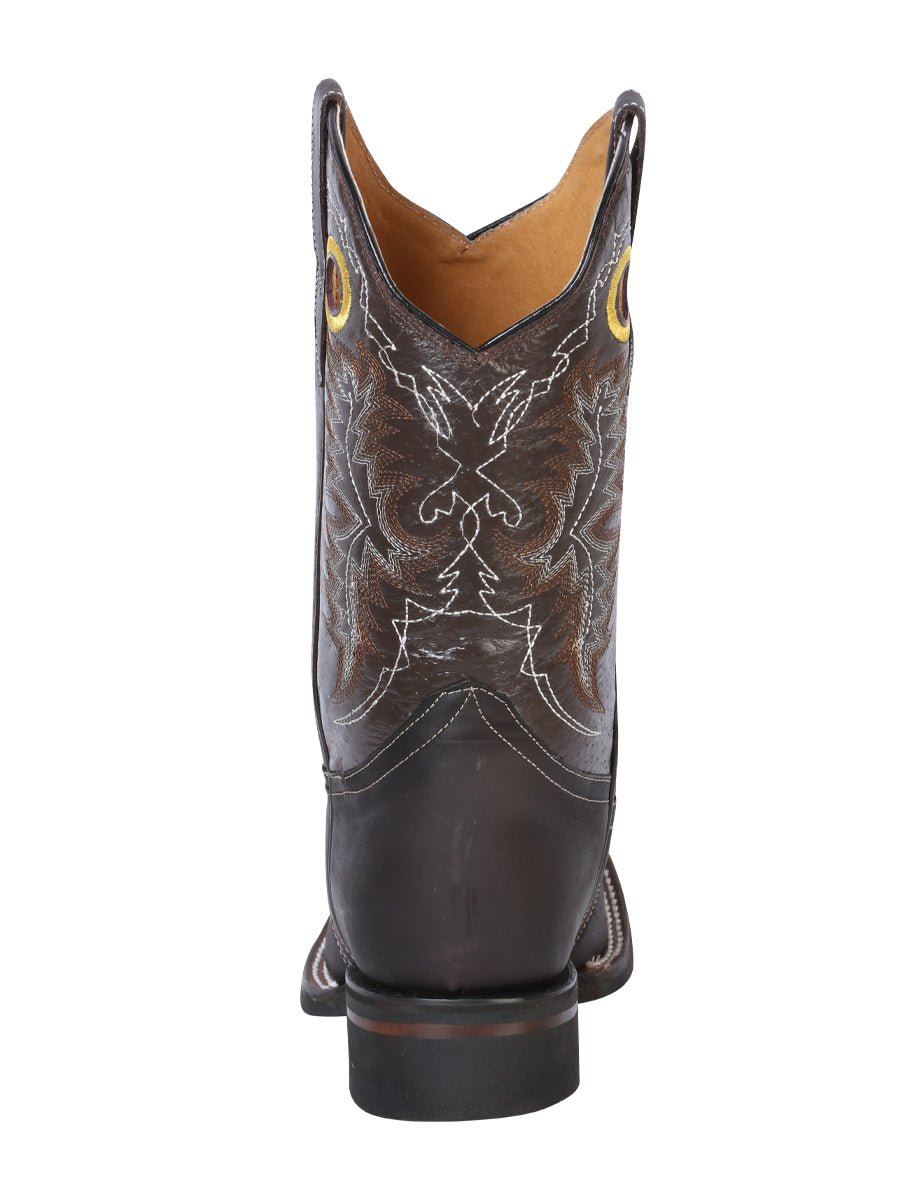 Men's Genuine Leather Saddle Western Rodeo Cowboy Boots 'El General' Choco 33311 - BELLEZA'S - Men's Genuine Leather Saddle Western Rodeo Cowboy Boots 'El General' Choco 33311 - Men's Boot - 03331101