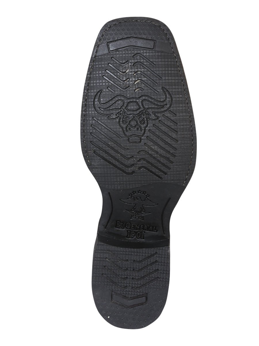 Men's Genuine Leather Saddle Western Rodeo Cowboy Boots 'El General' Choco 33311 - BELLEZA'S - Men's Genuine Leather Saddle Western Rodeo Cowboy Boots 'El General' Choco 33311 - Men's Boot - 03331101