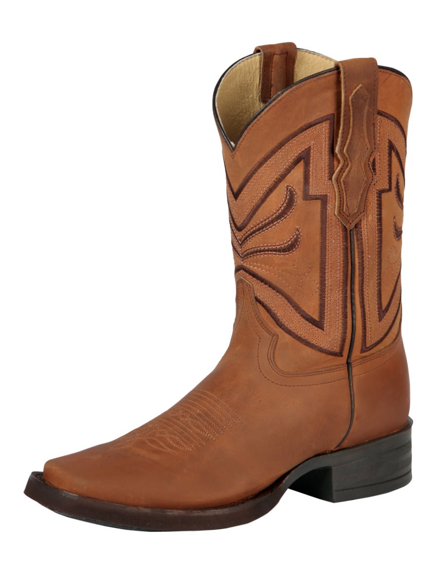 Men's Genuine Leather Western Rodeo Kansas Cowboy Boots 'El General' Honey 44657 - BELLEZA'S - Men's Genuine Leather Western Rodeo Kansas Cowboy Boots 'El General' Honey 44657 - Men's Boot - 04465701