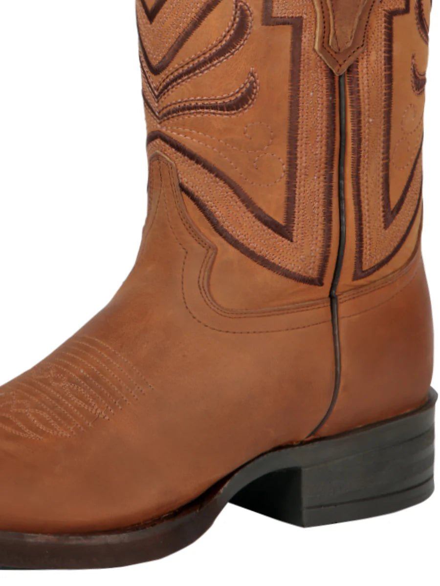 Men's Genuine Leather Western Rodeo Kansas Cowboy Boots 'El General' Honey 44657 - BELLEZA'S - Men's Genuine Leather Western Rodeo Kansas Cowboy Boots 'El General' Honey 44657 - Men's Boot - 04465701