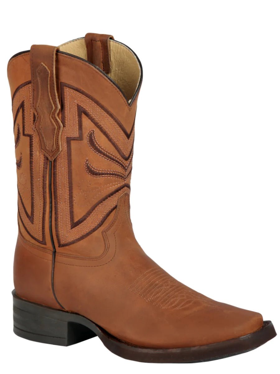 Men's Genuine Leather Western Rodeo Kansas Cowboy Boots 'El General' Honey 44657 - BELLEZA'S - Men's Genuine Leather Western Rodeo Kansas Cowboy Boots 'El General' Honey 44657 - Men's Boot - 04465701