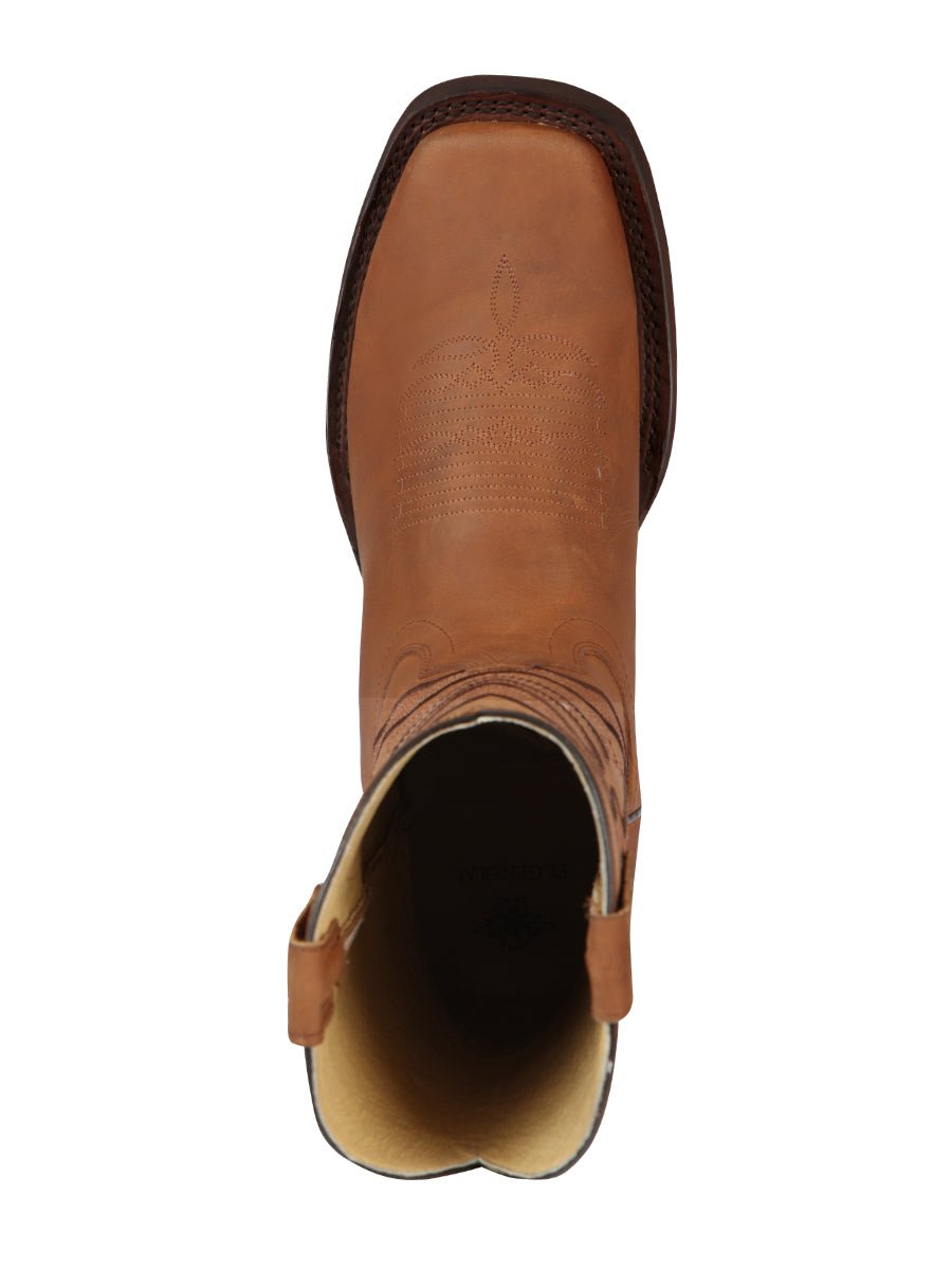 Men's Genuine Leather Western Rodeo Kansas Cowboy Boots 'El General' Honey 44657 - BELLEZA'S - Men's Genuine Leather Western Rodeo Kansas Cowboy Boots 'El General' Honey 44657 - Men's Boot - 04465701