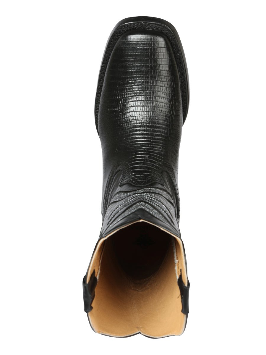 Men's Imint. Lizard Printed Western Cowboy Boots 'El General' Black 44666 - BELLEZA'S - Men's Imint. Lizard Printed Western Cowboy Boots 'El General' Black 44666 - Men's Boot - 04466601
