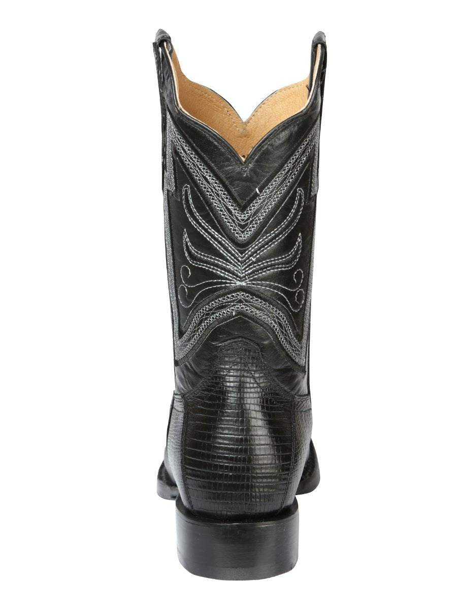 Men's Imint. Lizard Printed Western Cowboy Boots 'El General' Black 44666 - BELLEZA'S - Men's Imint. Lizard Printed Western Cowboy Boots 'El General' Black 44666 - Men's Boot - 04466601
