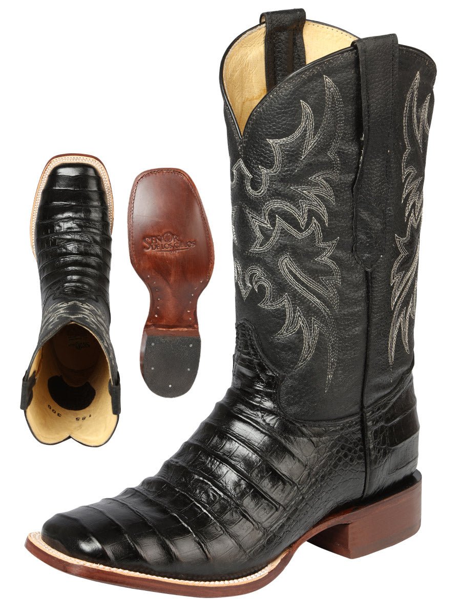 Men's Leather Coco Belly Cowboy Rodeo Boots 'El Señor De Los Cielos' Black 44938 - BELLEZA'S - Men's Leather Coco Belly Cowboy Rodeo Boots 'El Señor De Los Cielos' Black 44938 - Men's Boot - 04493801