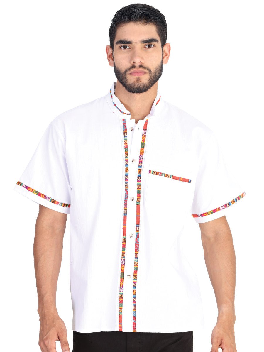 Men's Mexican Artisanal Guayabera Shirt 100% Cotton White 601822 - BELLEZA'S - Men's Mexican Artisanal Guayabera Shirt 100% Cotton White 601822 - Men's Shirt Guayabera - 60182201