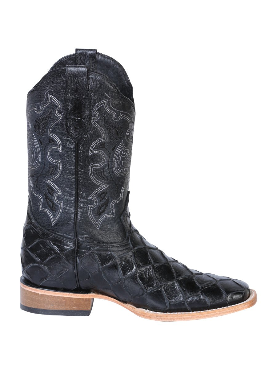 Men's Monster Fish Imit. Pirarucu Print Western Rodeo Cowboy Boots 'El General' 41792 - BELLEZA'S - Men's Monster Fish Imit. Pirarucu Print Western Rodeo Cowboy Boots 'El General' 41792 - Men's Boot - 04179201