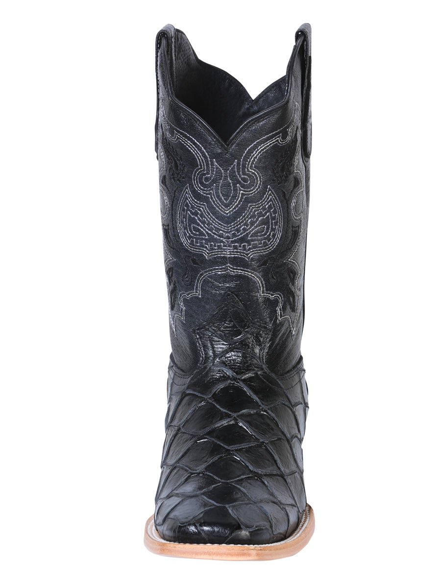 Men's Monster Fish Imit. Pirarucu Print Western Rodeo Cowboy Boots 'El General' 41792 - BELLEZA'S - Men's Monster Fish Imit. Pirarucu Print Western Rodeo Cowboy Boots 'El General' 41792 - Men's Boot - 04179201