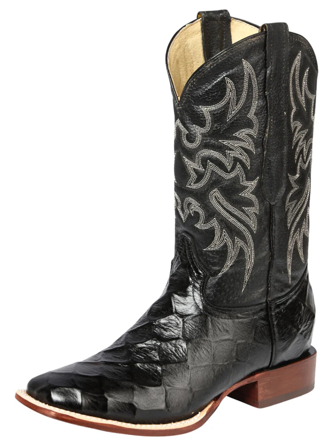 Men's Monster Fish Printed In Cow Leather Rodeo Boots 'El Señor de los Cielos' 44932 - BELLEZA'S - Men's Monster Fish Printed In Cow Leather Rodeo Boots 'El Señor de los Cielos' 44932 - Men's Boot - 04493201
