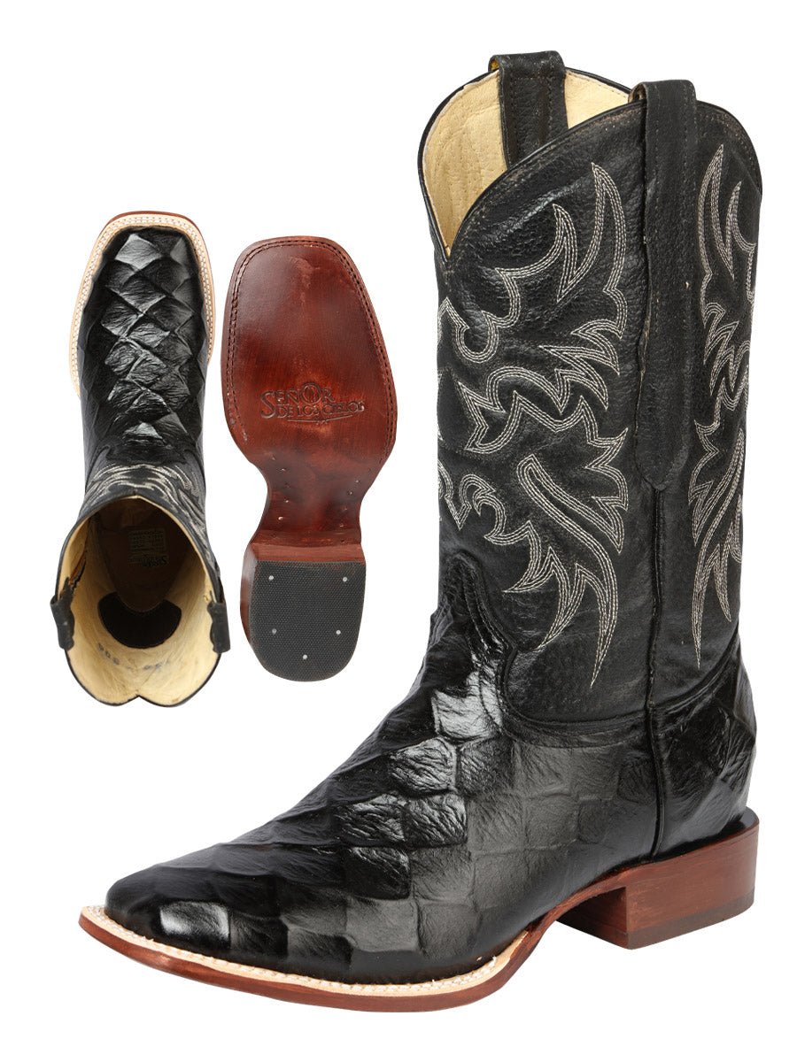 Men's Monster Fish Printed In Cow Leather Rodeo Boots 'El Señor de los Cielos' 44932 - BELLEZA'S - Men's Monster Fish Printed In Cow Leather Rodeo Boots 'El Señor de los Cielos' 44932 - Men's Boot - 04493201