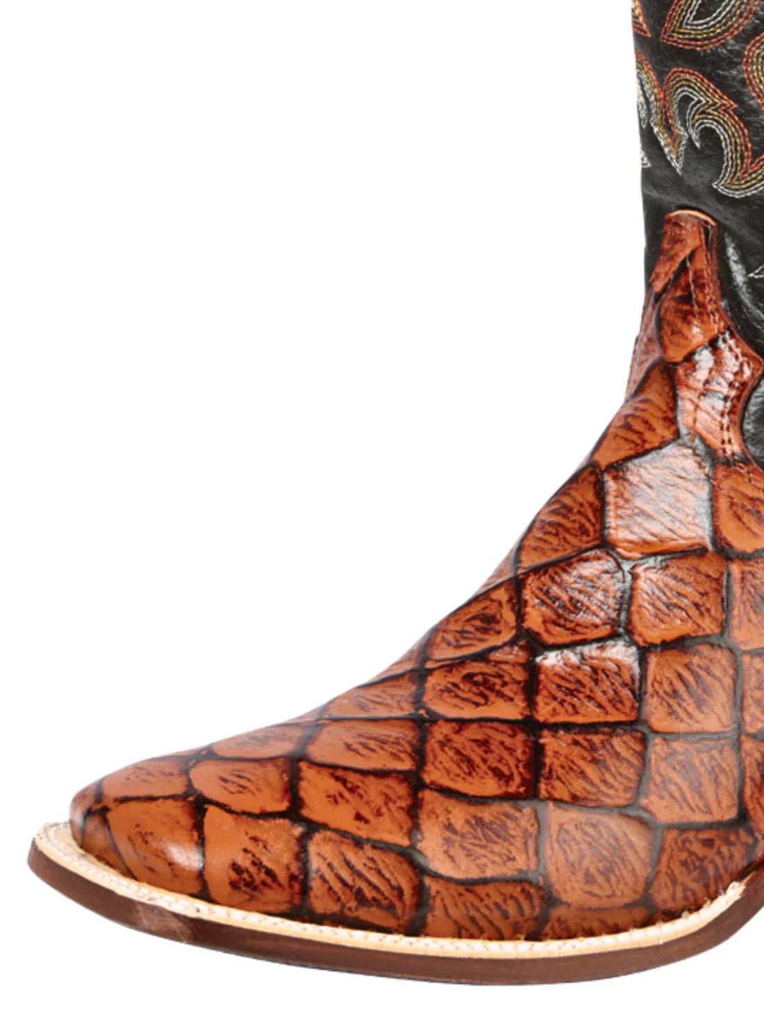 Men's Monster Fish Printed Western Cowboy Boots 'El Señor de los Cielos' Cogñac 44933 - BELLEZA'S - Men's Monster Fish Printed Western Cowboy Boots 'El Señor de los Cielos' Cogñac 44933 - Men's Boot - 04493301
