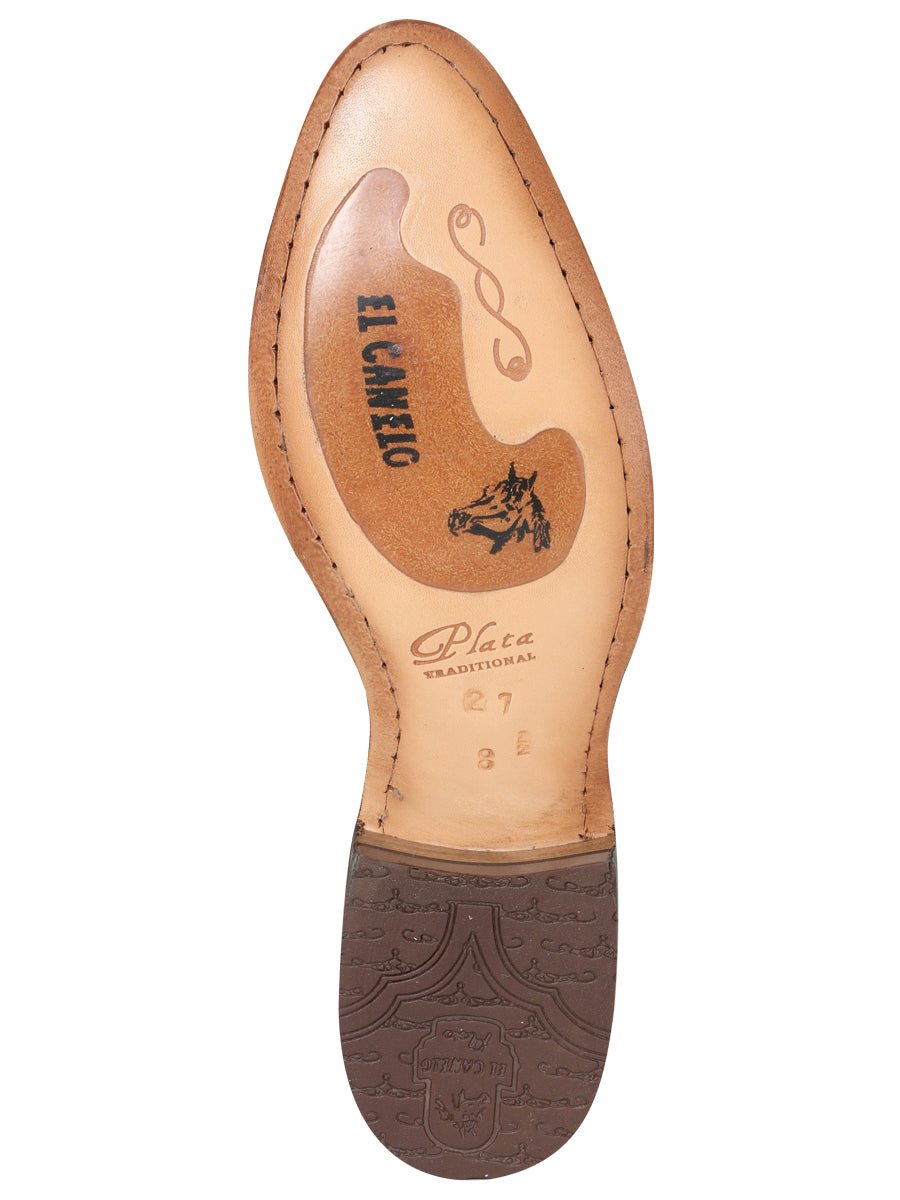 Men's Nubuck Leather Classic Charro Ankle Boots 'El Canelo' Beige Color 230 - BELLEZA'S - Men's Nubuck Leather Classic Charro Ankle Boots 'El Canelo' Beige Color 230 - Men's Ankle Boots - 00023001