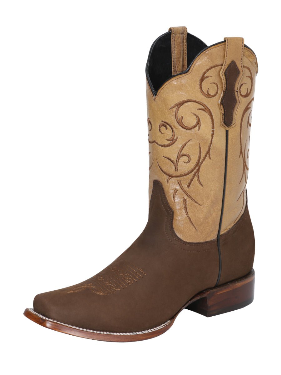 Men's Nubuck Leather Classic Western Cowboy Boots 'El Señor de los Cielos' 124071 - BELLEZA'S - Men's Nubuck Leather Classic Western Cowboy Boots 'El Señor de los Cielos' 124071 - Men's Boot - 12407101