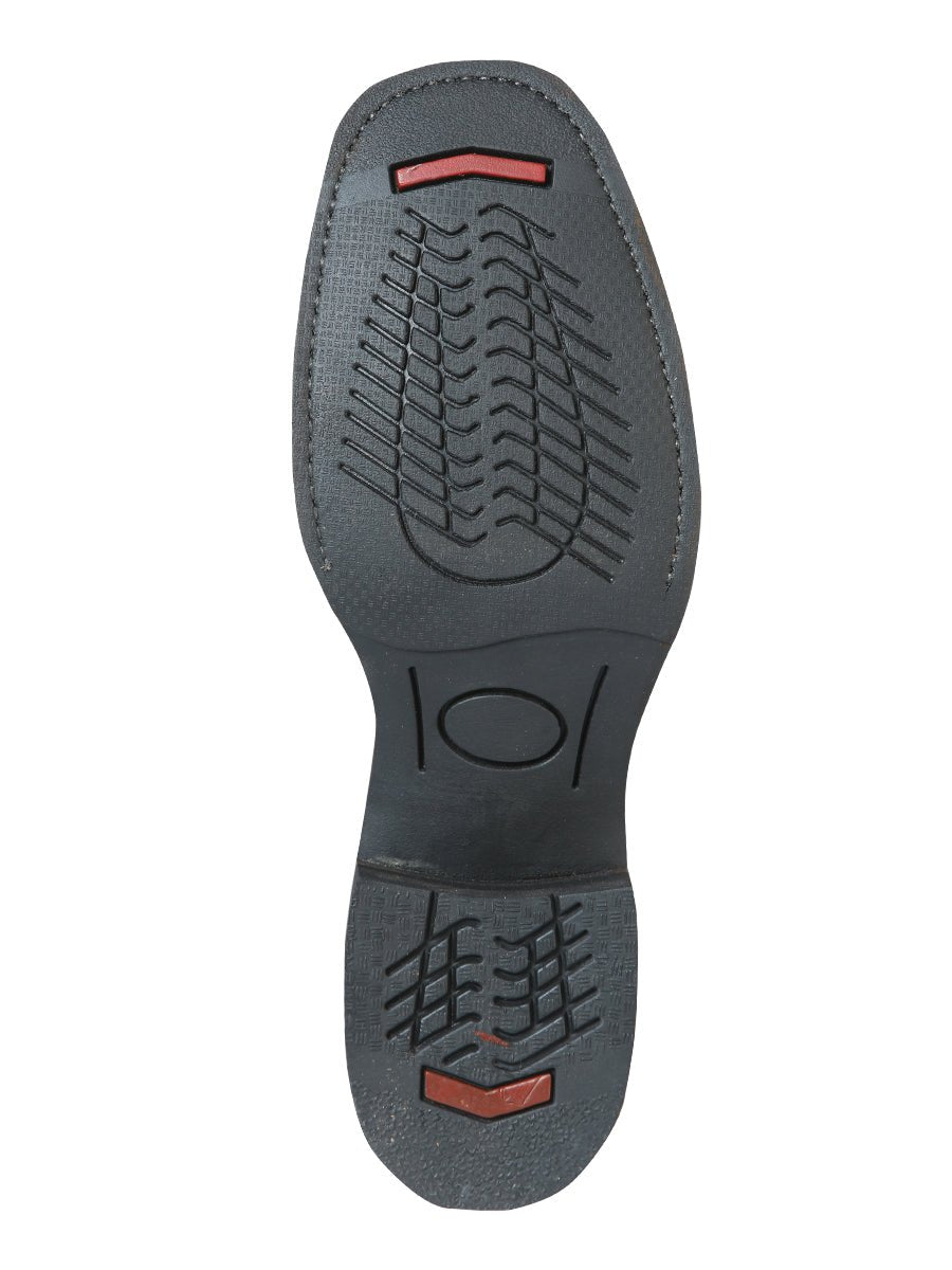 Men's Nubuck Leather Embroidered Design Rodeo Cowboy Boots 'El General' 51113 - BELLEZA'S - Men's Nubuck Leather Embroidered Design Rodeo Cowboy Boots 'El General' 51113 - Men's Boot - 05111301