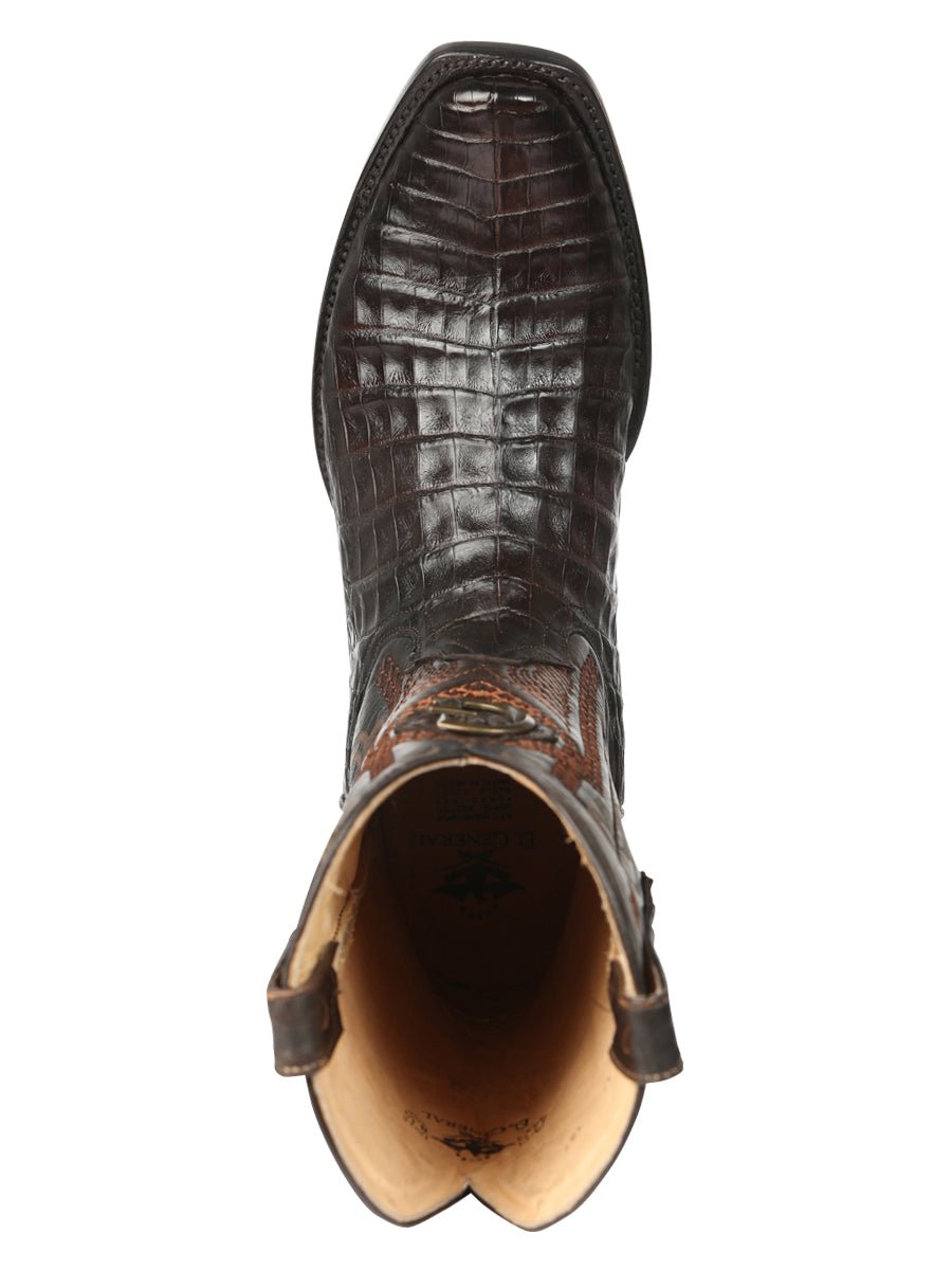 Men's Original Leather Caiman Exotic Cowboy Boots 'El General' Brown 45519 - BELLEZA'S - Men's Original Leather Caiman Exotic Cowboy Boots 'El General' Brown 45519 - Men's Boot - 04551901
