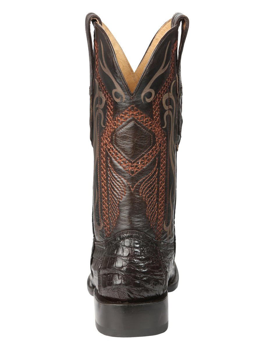 Men's Original Leather Caiman Exotic Cowboy Boots 'El General' Brown 45519 - BELLEZA'S - Men's Original Leather Caiman Exotic Cowboy Boots 'El General' Brown 45519 - Men's Boot - 04551901