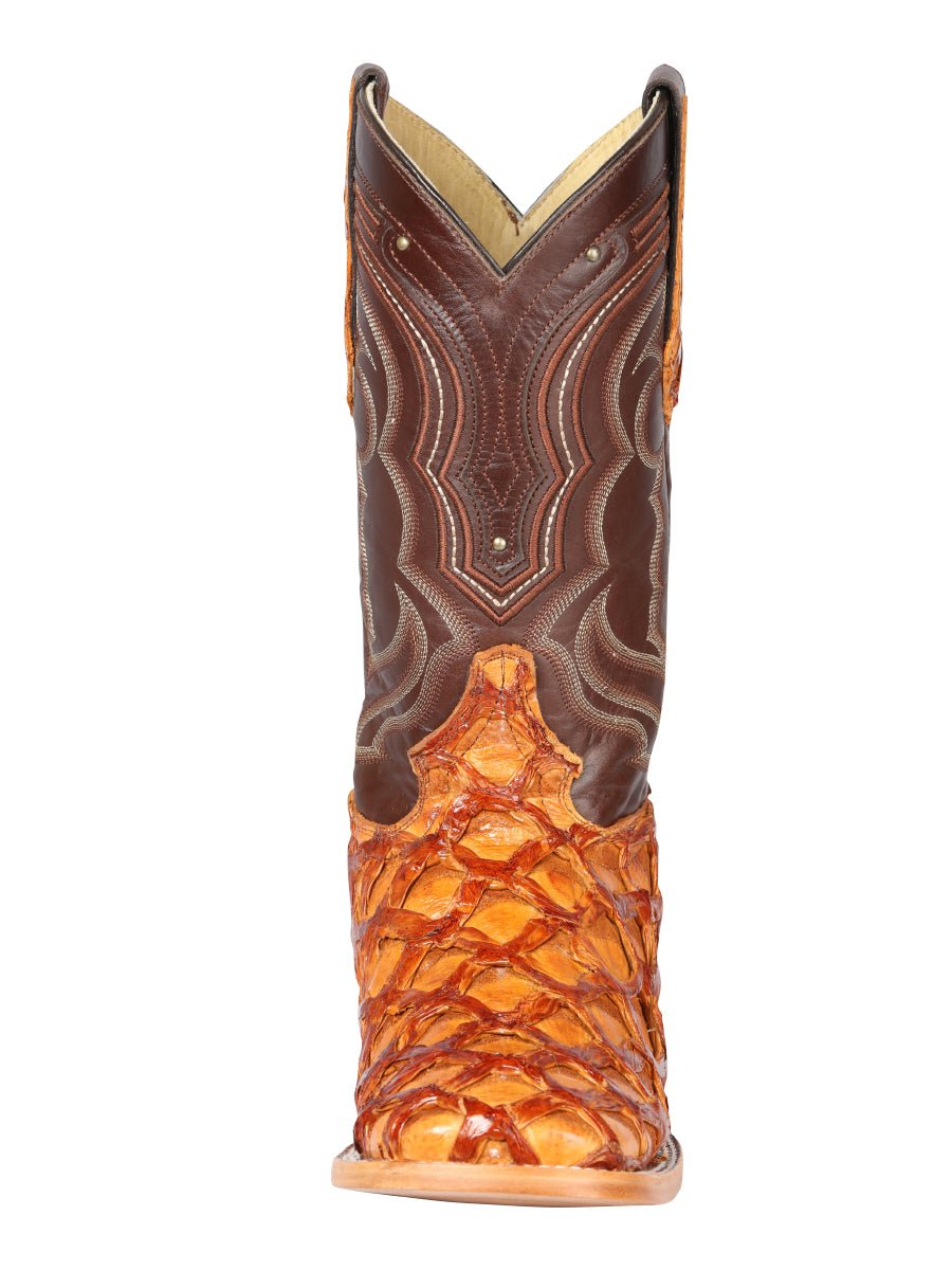 Men's Original Monster Fish Exotic Rodeo Western Cowboy Boots '100 Years' Honey 44606 - BELLEZA'S - Men's Original Monster Fish Exotic Rodeo Western Cowboy Boots '100 Years' Honey 44606 - Men's Boot - 04460601