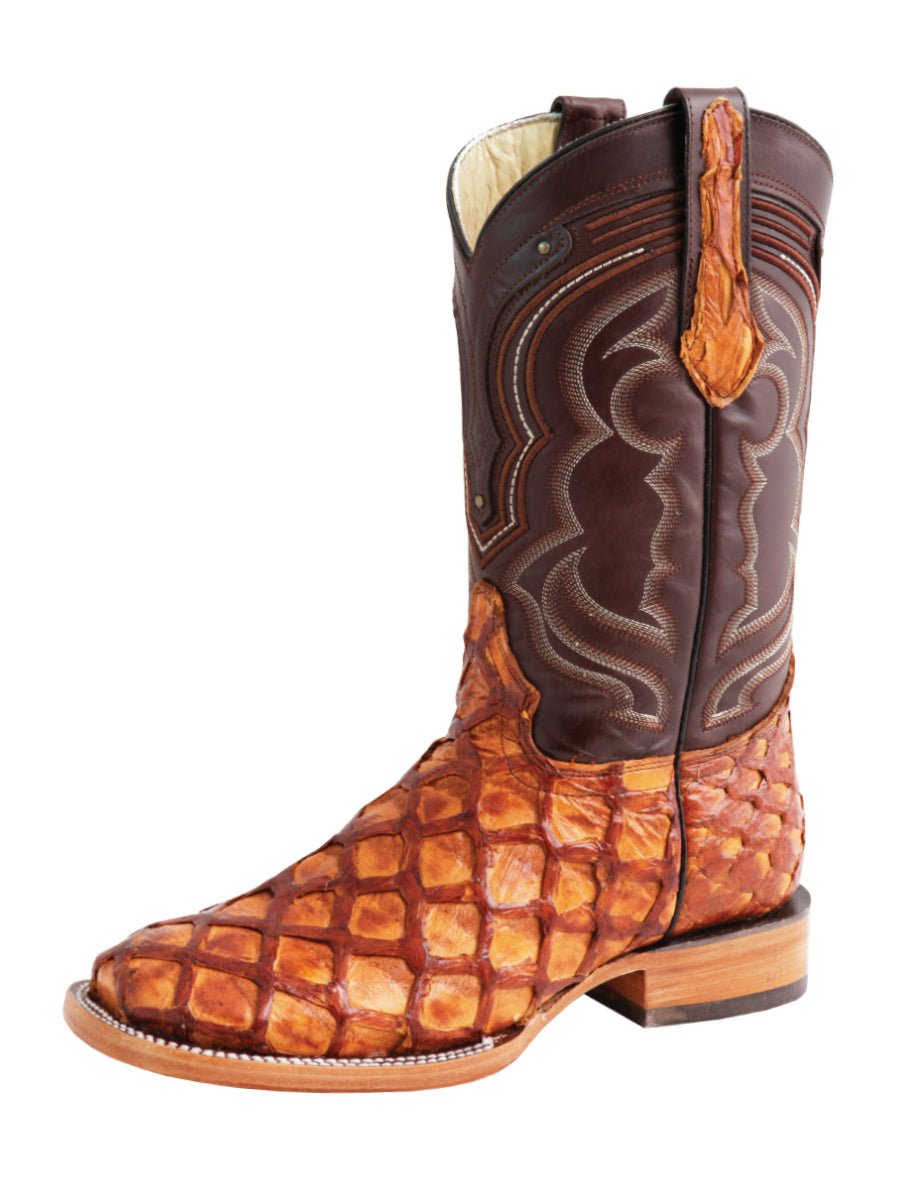Men's Original Monster Fish Exotic Rodeo Western Cowboy Boots '100 Years' Honey 44606 - BELLEZA'S - Men's Original Monster Fish Exotic Rodeo Western Cowboy Boots '100 Years' Honey 44606 - Men's Boot - 04460601