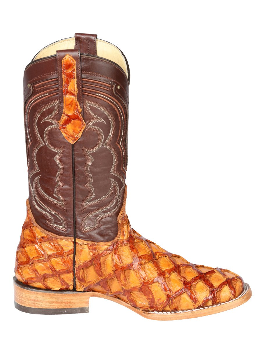 Men's Original Monster Fish Exotic Rodeo Western Cowboy Boots '100 Years' Honey 44606 - BELLEZA'S - Men's Original Monster Fish Exotic Rodeo Western Cowboy Boots '100 Years' Honey 44606 - Men's Boot - 04460601