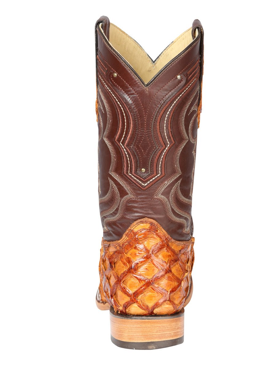 Men's Original Monster Fish Exotic Rodeo Western Cowboy Boots '100 Years' Honey 44606 - BELLEZA'S - Men's Original Monster Fish Exotic Rodeo Western Cowboy Boots '100 Years' Honey 44606 - Men's Boot - 04460601