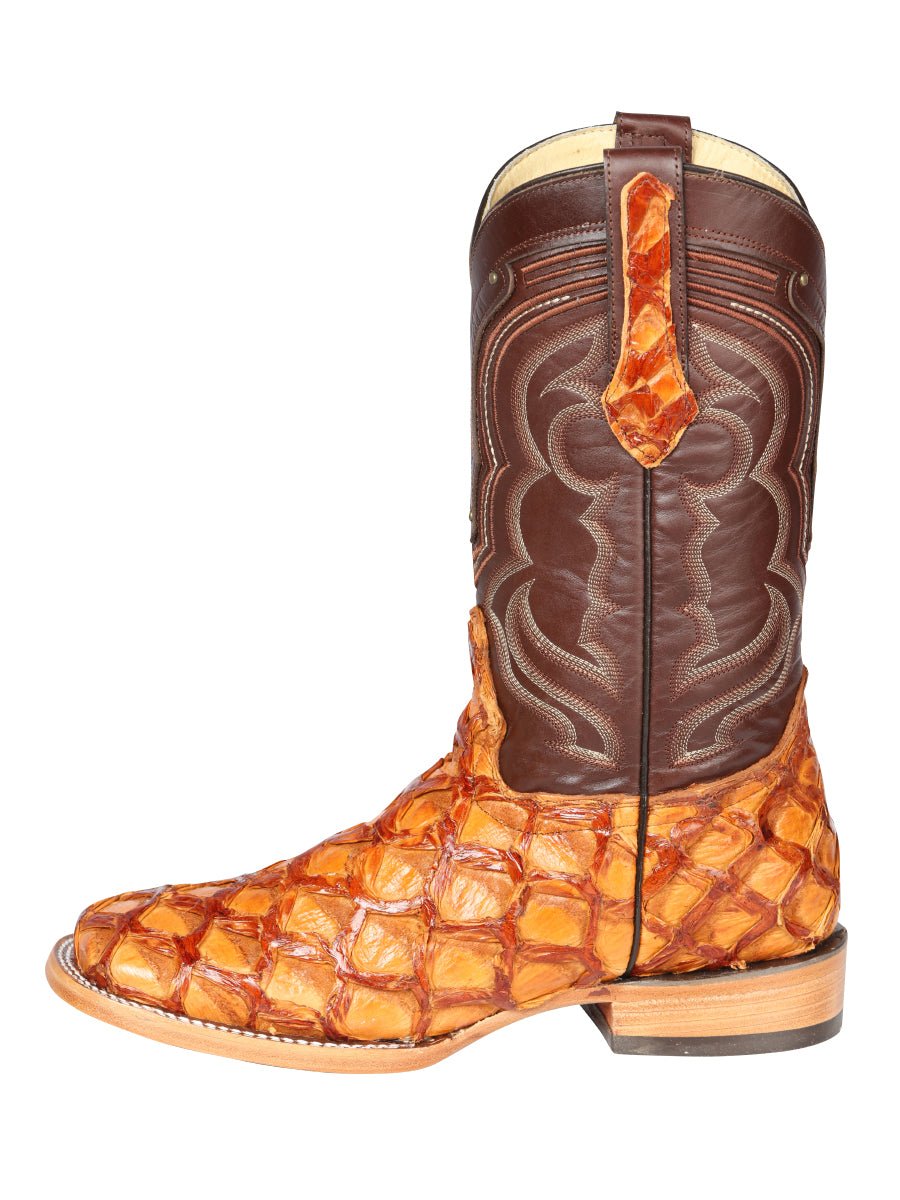 Men's Original Monster Fish Exotic Rodeo Western Cowboy Boots '100 Years' Honey 44606 - BELLEZA'S - Men's Original Monster Fish Exotic Rodeo Western Cowboy Boots '100 Years' Honey 44606 - Men's Boot - 04460601
