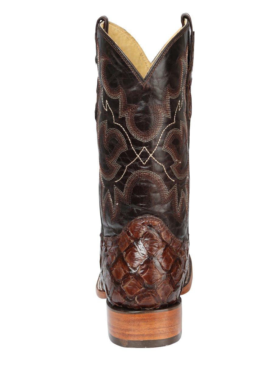 Men's Original Monster Fish Exotic Western Rodeo Cowboy Boots '100 Years' Brown 44116 - BELLEZA'S - Men's Original Monster Fish Exotic Western Rodeo Cowboy Boots '100 Years' Brown 44116 - Men's Boot - 04411601