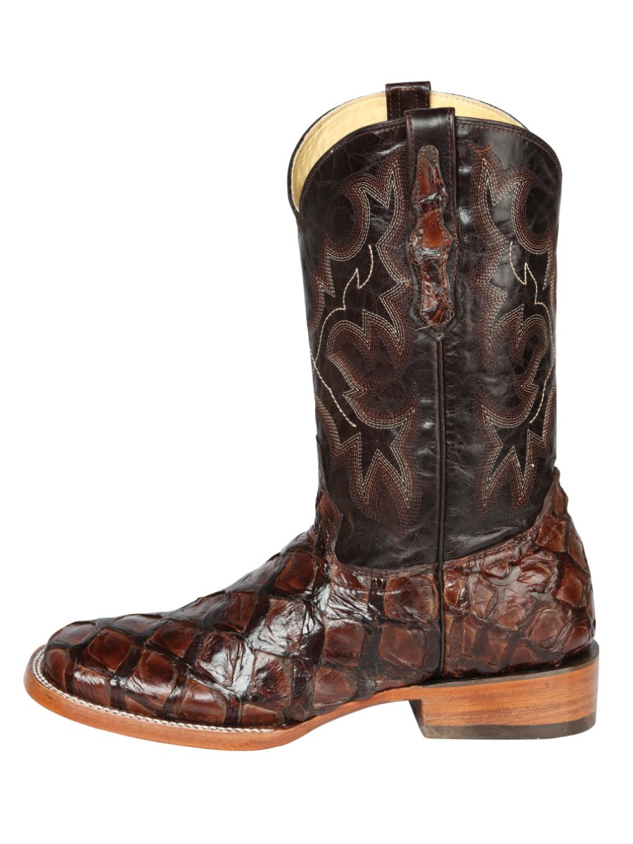 Men's Original Monster Fish Exotic Western Rodeo Cowboy Boots '100 Years' Brown 44116 - BELLEZA'S - Men's Original Monster Fish Exotic Western Rodeo Cowboy Boots '100 Years' Brown 44116 - Men's Boot - 04411601