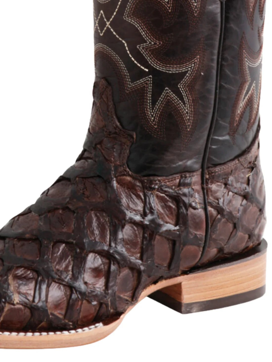 Men's Original Monster Fish Exotic Western Rodeo Cowboy Boots '100 Years' Brown 44116 - BELLEZA'S - Men's Original Monster Fish Exotic Western Rodeo Cowboy Boots '100 Years' Brown 44116 - Men's Boot - 04411601