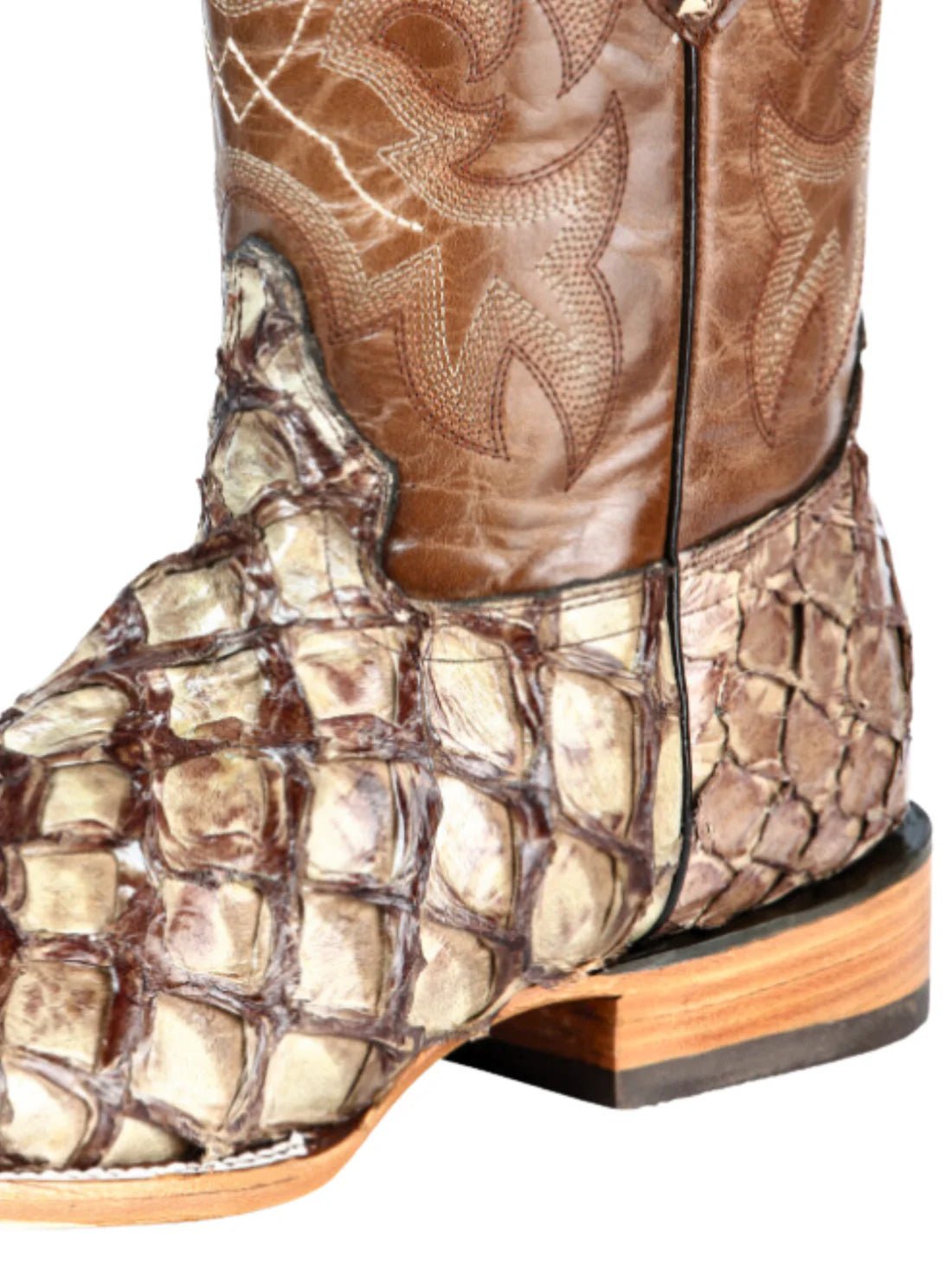 Men's Original Monster Fish Exotic Western Rodeo Cowboy Boots '100 Years' Cream 44114 - BELLEZA'S - Men's Original Monster Fish Exotic Western Rodeo Cowboy Boots '100 Years' Cream 44114 - Men's Boot - 04411401