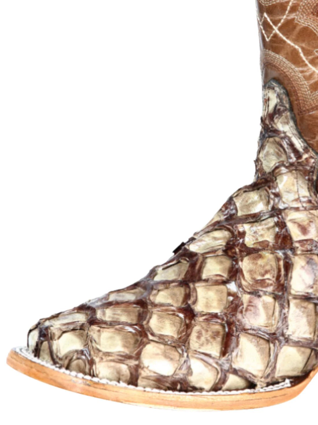 Men's Original Monster Fish Exotic Western Rodeo Cowboy Boots '100 Years' Cream 44114 - BELLEZA'S - Men's Original Monster Fish Exotic Western Rodeo Cowboy Boots '100 Years' Cream 44114 - Men's Boot - 04411401