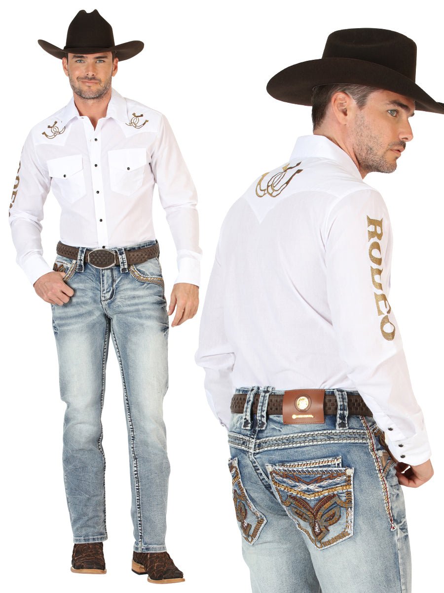 Men's Premium Denim Boot Cut Pants 'Centenario' Dark Blue 45530 - BELLEZA'S - Men's Premium Denim Boot Cut Pants 'Centenario' Dark Blue 45530 - Men's Pants - 04553001