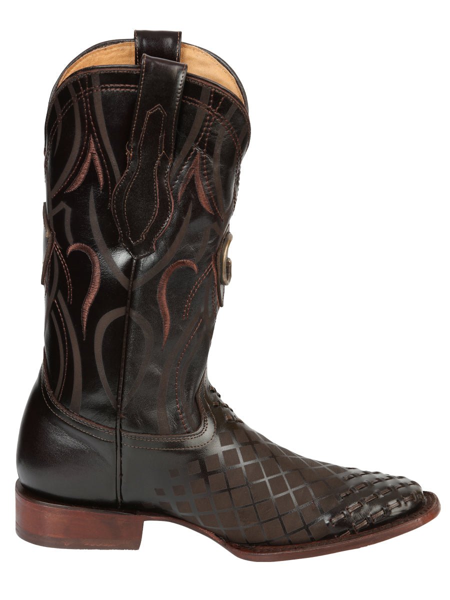 Men's Rodeo Boots - El General Pull - Up Leather - Brown 45173 - BELLEZA'S - Men's Rodeo Boots - El General Pull - Up Leather - Brown 45173 - CABALLERO - 04517301