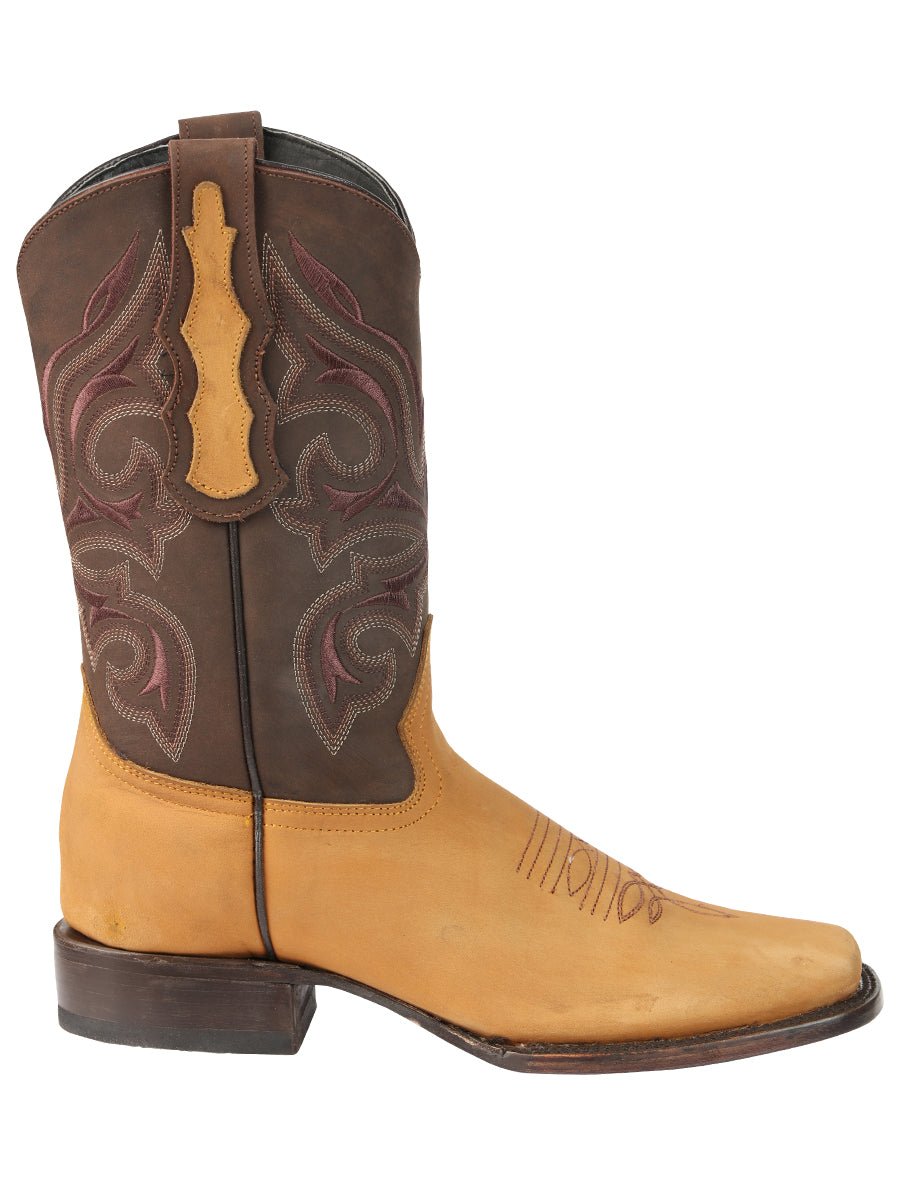 Men’s Rodeo Cowboy Boots Genuine Leather El General Papaya 45526 - BELLEZA'S - Men’s Rodeo Cowboy Boots Genuine Leather El General Papaya 45526 - Men's Boot - 04552601