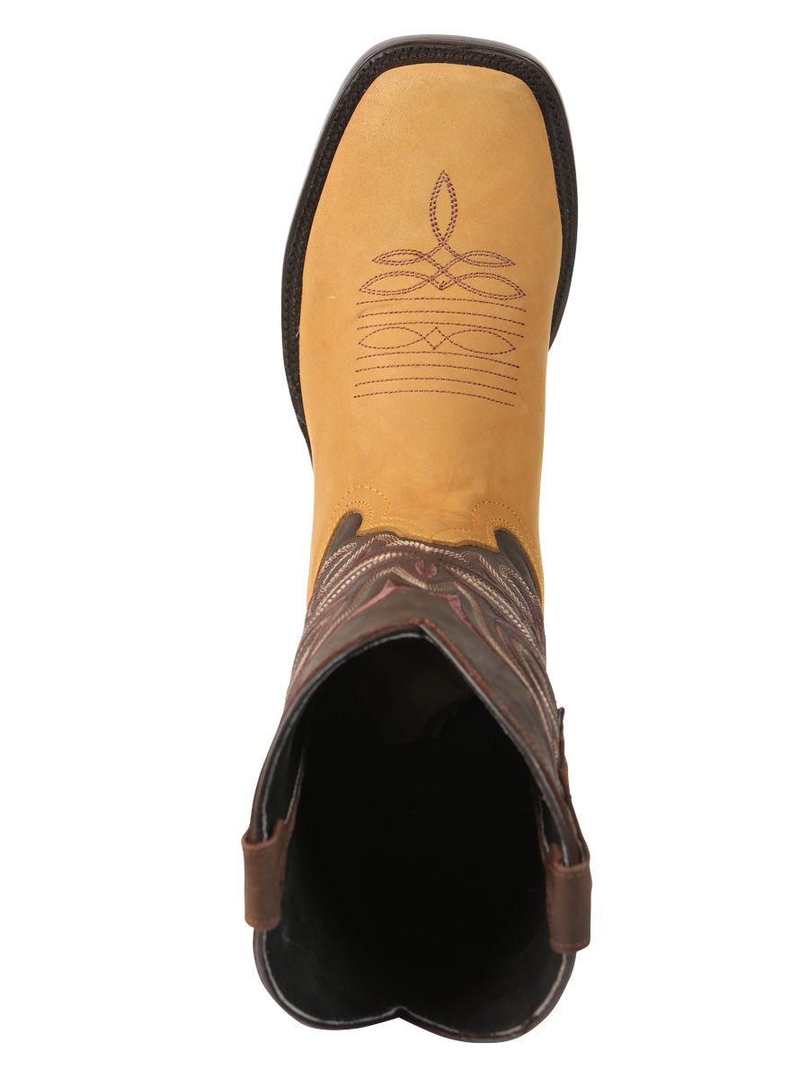 Men’s Rodeo Cowboy Boots Genuine Leather El General Papaya 45526 - BELLEZA'S - Men’s Rodeo Cowboy Boots Genuine Leather El General Papaya 45526 - Men's Boot - 04552601