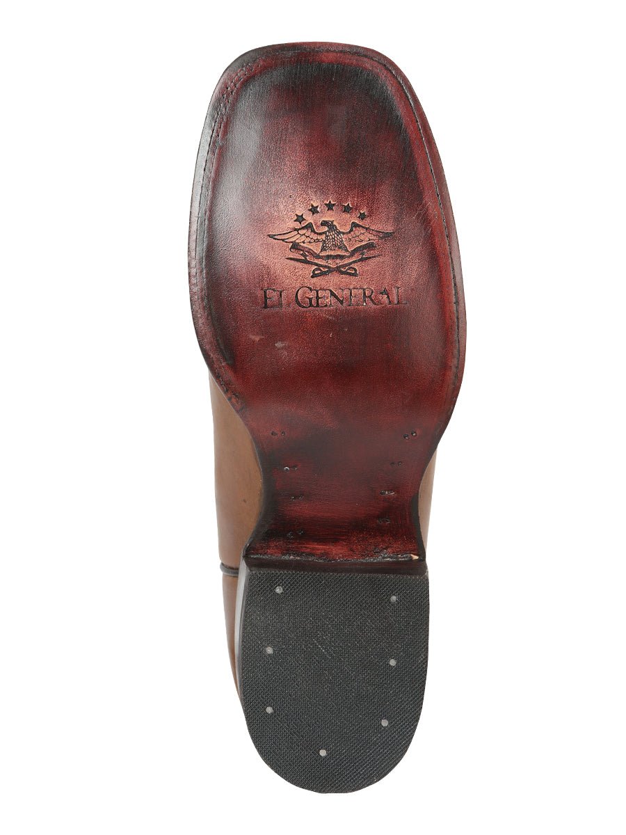 Men’s Rodeo Cowboy Boots Genunie Leather 'El General' Brown 45580 - BELLEZA'S - Men’s Rodeo Cowboy Boots Genunie Leather 'El General' Brown 45580 - Men's Boot - 04558001