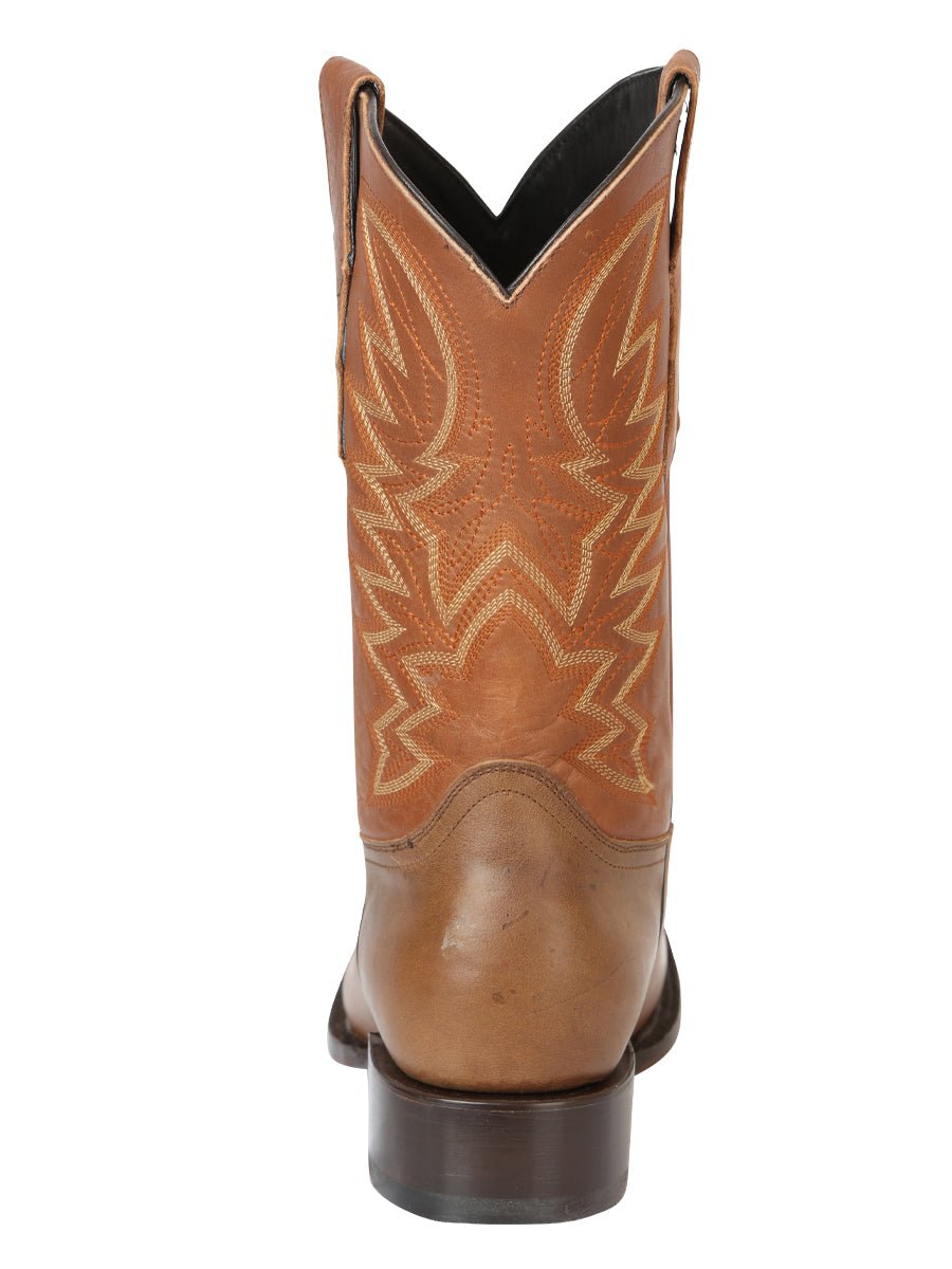 Men’s Rodeo Cowboy Boots Genunie Leather 'El General' Brown 45580 - BELLEZA'S - Men’s Rodeo Cowboy Boots Genunie Leather 'El General' Brown 45580 - Men's Boot - 04558001