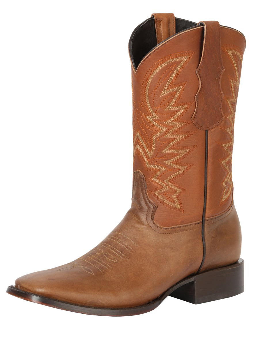 Men’s Rodeo Cowboy Boots Genunie Leather 'El General' Brown 45580 - BELLEZA'S - Men’s Rodeo Cowboy Boots Genunie Leather 'El General' Brown 45580 - Men's Boot - 04558001