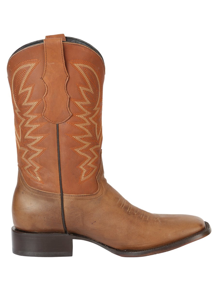 Men’s Rodeo Cowboy Boots Genunie Leather 'El General' Brown 45580 - BELLEZA'S - Men’s Rodeo Cowboy Boots Genunie Leather 'El General' Brown 45580 - Men's Boot - 04558001