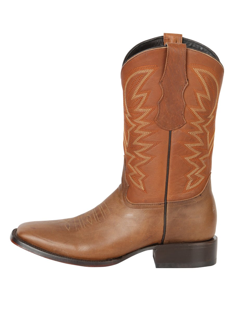 Men’s Rodeo Cowboy Boots Genunie Leather 'El General' Brown 45580 - BELLEZA'S - Men’s Rodeo Cowboy Boots Genunie Leather 'El General' Brown 45580 - Men's Boot - 04558001