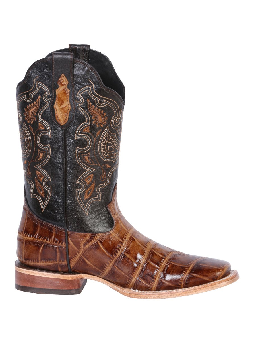 Men's Rodeo Crocodile Printed Cowboy Boots 'El General' Light Brown 41794 - BELLEZA'S - Men's Rodeo Crocodile Printed Cowboy Boots 'El General' Light Brown 41794 - Men's Boot - 04179401