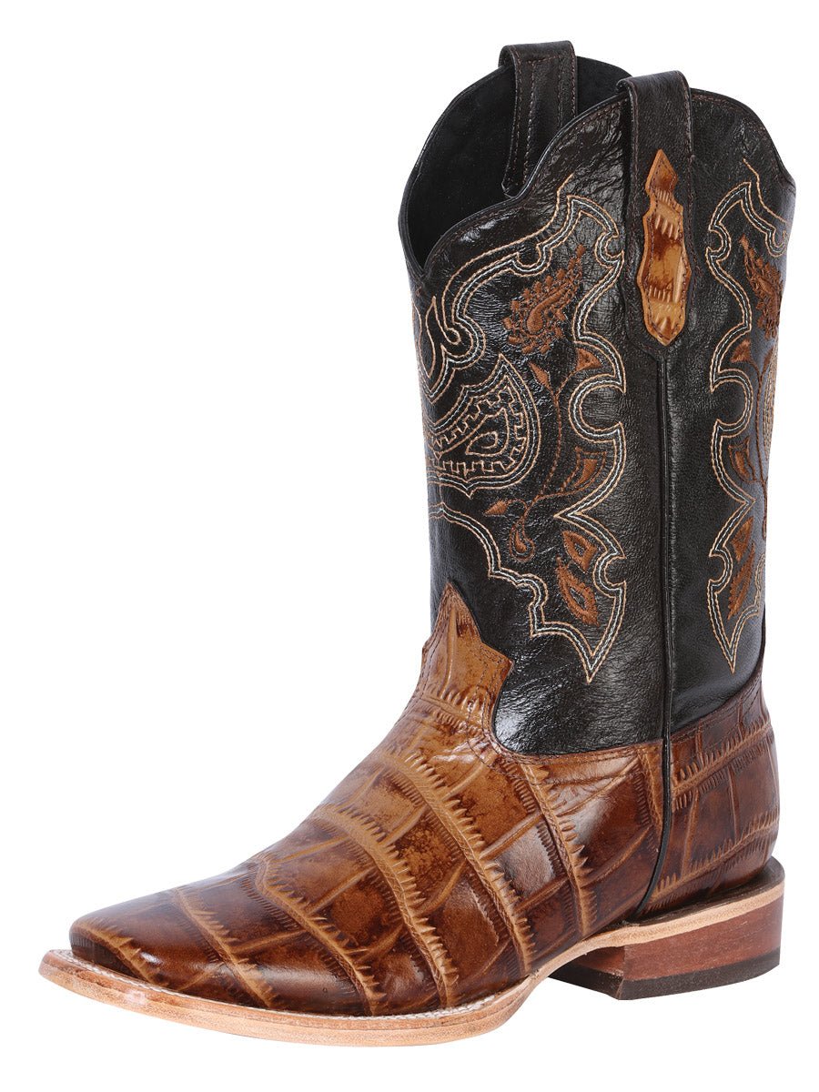 Men's Rodeo Crocodile Printed Cowboy Boots 'El General' Light Brown 41794 - BELLEZA'S - Men's Rodeo Crocodile Printed Cowboy Boots 'El General' Light Brown 41794 - Men's Boot - 04179401