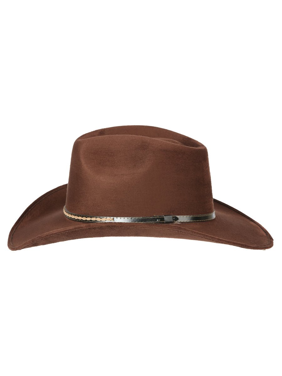 Men's Sombrero Chocolate Unisex Suede Last Indiana Cowboy Hat 'El General' 44250 - BELLEZA'S - Men's Sombrero Chocolate Unisex Suede Last Indiana Cowboy Hat 'El General' 44250 - Men's Cowboy Hats - 04425001