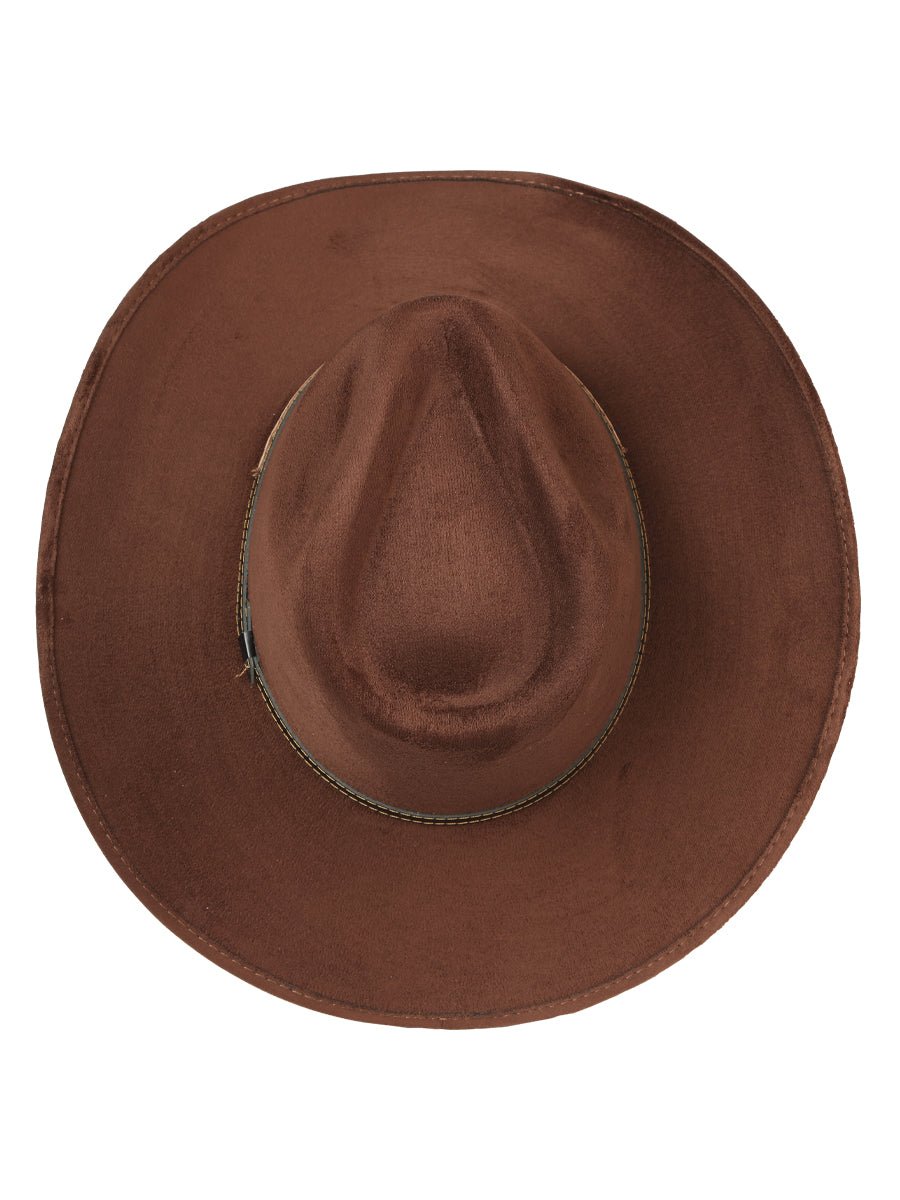 Men's Sombrero Chocolate Unisex Suede Last Indiana Cowboy Hat 'El General' 44250 - BELLEZA'S - Men's Sombrero Chocolate Unisex Suede Last Indiana Cowboy Hat 'El General' 44250 - Men's Cowboy Hats - 04425001