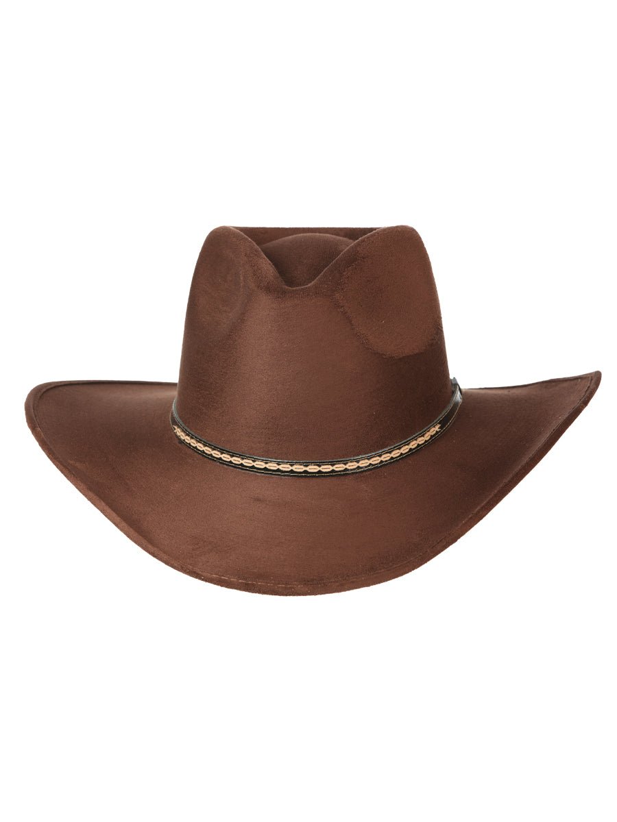 Men's Sombrero Chocolate Unisex Suede Last Indiana Cowboy Hat 'El General' 44250 - BELLEZA'S - Men's Sombrero Chocolate Unisex Suede Last Indiana Cowboy Hat 'El General' 44250 - Men's Cowboy Hats - 04425001